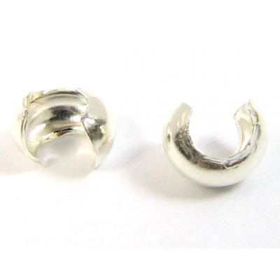 10 Sterling Silver Crimp Covers 10 Sterling Silver Crimp Covers