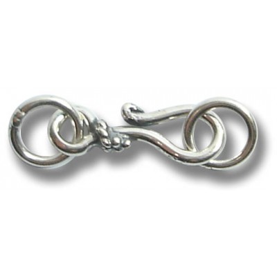 1 Sterling Silver Hook Clasp with rings 