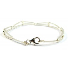 1 Sterling Silver Fancy Link Ball and Bar Bracelet with Clasp