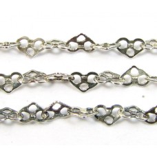 1 cm Sterling Silver Chain - Tiny Heart