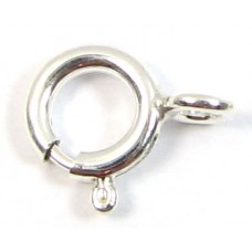 1 Sterling Silver Bolt Ring Clasp 6mm Closed