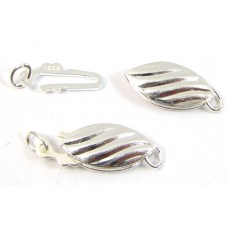 1 Sterling Silver Wave Design Pearl Clasp Medium