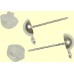 1 Pair Sterling Silver Bali Ear Studs and Plastic Stops