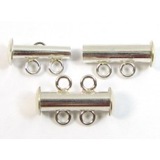 1 Sterling Silver 2-Row Spacer Clasp