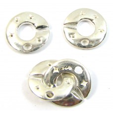 1 Sterling Silver 2 Part Planet and Stars Ring Clasp 