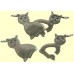 1 Sterling Silver 2-Part Cat Clasp