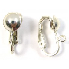 1 Pair Sterling Silver Spring Earclips