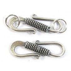 1 Sterling Silver Decorated S Clasp with or without End Rings