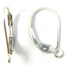 1 Pair Sterling Silver Leverback Earrings (Continental Ear Fittings)