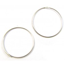 1 Pair Sterling Silver Hoop Earrings