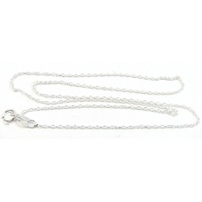 1 Sterling Silver Lightweight Curb Necklace Chain 18in