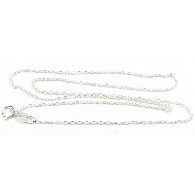 1 Sterling Silver Lightweight Curb Necklace Chain 18in