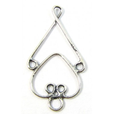 2  Sterling Silver Bali Chandelier Findings