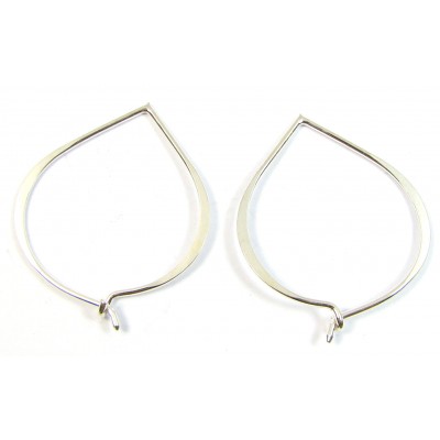 1 Pair Sterling Silver Lotus Petal Creole Bali Hoop Earrings 1 Pair Sterling Silver Lotus Petal Creole Bali Hoop Earrings