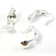 2 Sterling Silver Calotte/ Necklace Ends