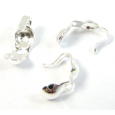 2 Sterling Silver Calotte/ Necklace Ends