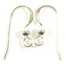 1 Pair Sterling Silver Earwires With Ball