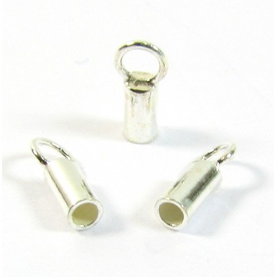 2 Sterling Silver 1.1mm End Caps