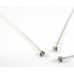 1 Sterling Silver Bali 4-Bead Triangle Head 0.6 x 75mm Headpin