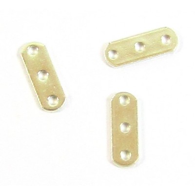 2 Sterling Silver 3-Hole Spacer Bars