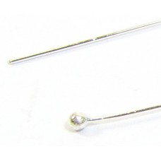 1 Ball-Head Sterling Silver 0.5 x 50mm Headpin
