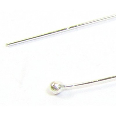 1 Ball-Head Sterling Silver 0.5 x 50mm Headpin