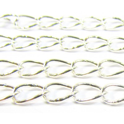 1 cm Sterling Silver Loose Curb Chain