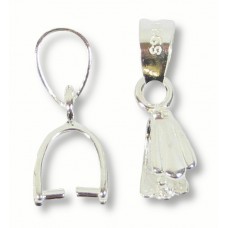 1 Sterling Silver Pendant Stirrup Pinch Bail