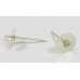 1 Pair Sterling Silver Ear Post & Peg with 6mm Pad