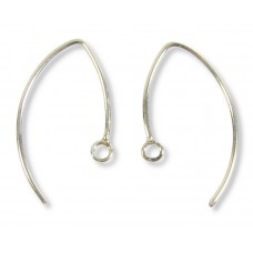 1 Pair Bali Sterling Silver Curved Earwires