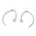 1 Pair Bali Sterling Silver Curved Earwires