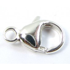 1 Sterling Silver Oval Caribiner 13mm Clasp