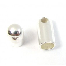 2 Sterling Silver 2.4mm Endcaps