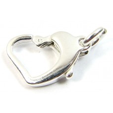 1 Sterling Silver Heart Trigger Clasp