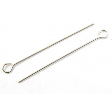 10 Sterling Silver 0.5 x 25mm Eyepins