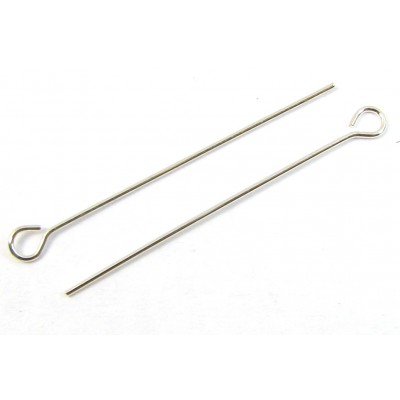 10 Sterling Silver 0.5 x 25mm Eyepins