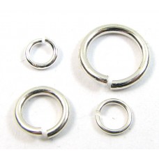 100 4mm Silver Plated Jump Rings