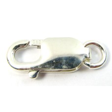 1 Sterling Silver 12mm Lobster Claw Clasp with Jump Ring