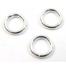 10 Sterling Silver 5mm Soldered Closed Jump Rings