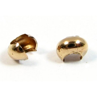 10 14k/20 Gold Filled Crimp Covers - 3.2mm 10 14k/20 Gold Filled Crimp Covers - 3.2mm