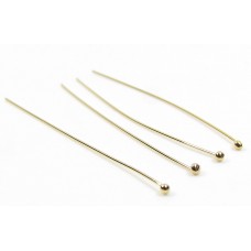 10 14k/20 Gold Filled 0.4 x 38mm Ball Headpins