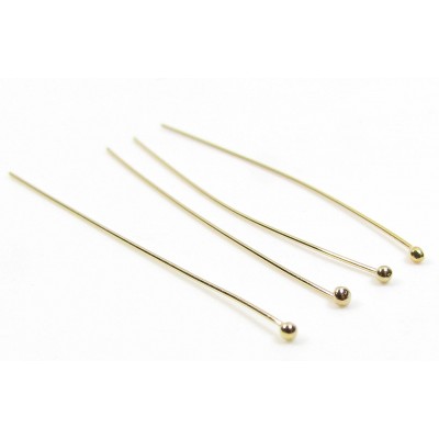 10 14k/20 Gold Filled 0.4 x 38mm Ball Headpins