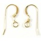 1 Pair 14k/20 Gold Filled FishHook Style Earwires Earring Fittings with Coil