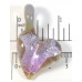 1 Handmade Glass Heart with Dichroic Glass Sparkle