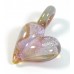 1 Handmade Glass Heart with Dichroic Glass Sparkle