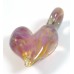 1 Handmade Glass Heart with Dichroic Glass Sparkle