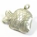 1 Karen Hill Tribe Silver Stamped Fish with Hanging Loop