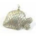 1 Karen Hill Tribe Silver Stamped Fish with Hanging Loop