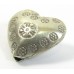 1 Karen Hill Tribe Silver Stamped Heart Bead