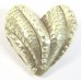 1 Karen Hill Tribe Silver Stamped & Hammered Large Heart Bead Side to Side